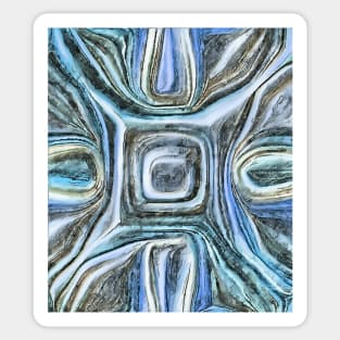 Blue, lavender, and gray abstract Sticker